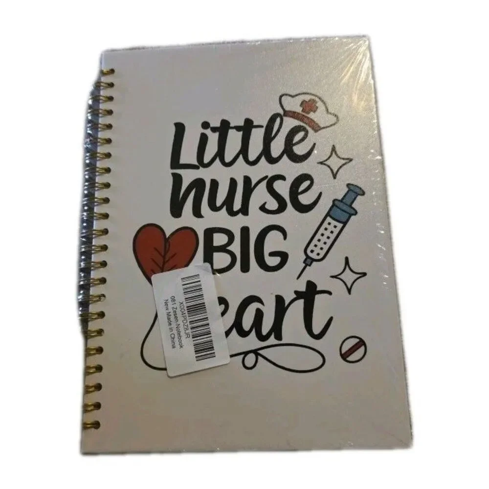 Spiral Bound Nurse Journal - Little Nursr Big Heart Patient Memories Journal NEW